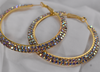 Extra Glam Small Rhinestone Hoops