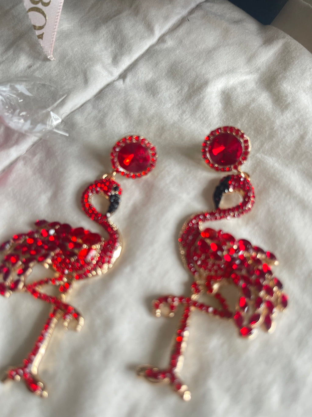 Red Hot Flamingo Earrings