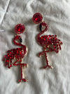 Red Hot Flamingo Earrings